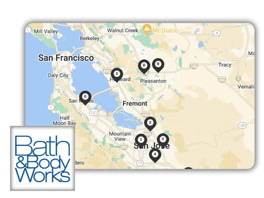 Scrape Bath & Body Works Store Locations